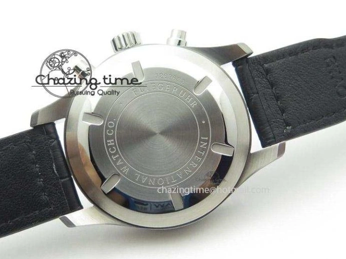 MIROTIME 0215 Soft Pilot Chrono 3777 43mm ZF 1:1 Best Edition Black Dial On Black Leather Strap A 7360